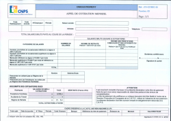 APPEL DE COTISATION MENSUEL