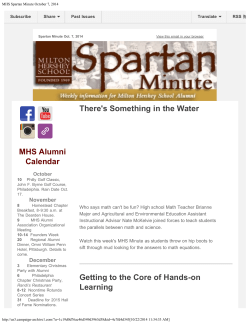 MHS Spartan Minute October 7, 2014