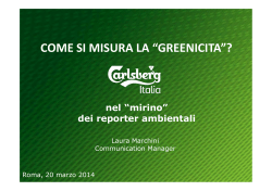 Laura Marchini Carlsberg Italia sostenibilita 20 marzo 2014