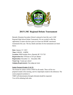 2015 LMC Regional Debate Tournament