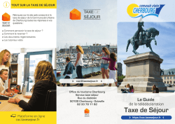 Guide de la t&eacute;l&eacute;d&eacute;claration - Taxe de s&eacute;jour | Communaut&eacute; Urbaine