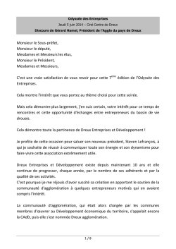 Discours GH Odysse&acute;e des Entreprises 05-06-14