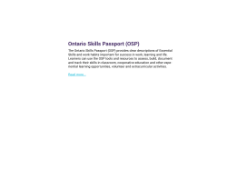 Ontario Skills Passport (OSP)