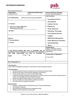 Job Postings for Engineering