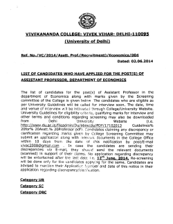 University of Delhi - Vivekananda College