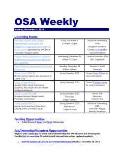 OSA Weekly - School of Public Health