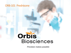 ORB-101 Prednisone - Orbis Biosciences