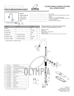 PARTS BREAKDOWN SHEET