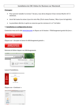 Installation du CBC-Online for Business sur Macintosh