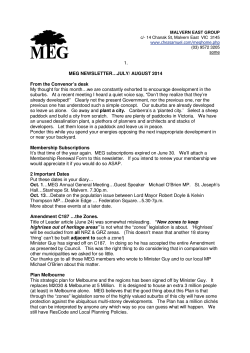 1. MEG NEWSLETTER…JULY/ AUGUST 2014 From