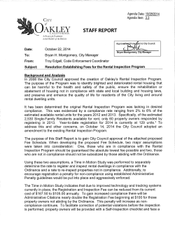 STAFF REPORT - City of Oakley
