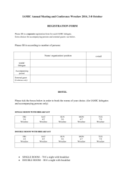 Registration Form - iamic 2014