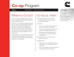 Download The Co-op Newsletter - Careers