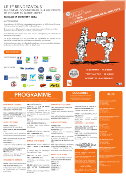 Programmation FIFDH 2014 GW