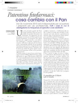 Patentino fitofarmaci: cosa cambia con il Pan