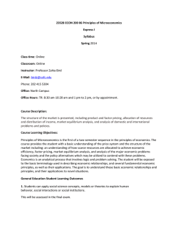 ECON 200-006 Bird, Zahia (ONL) - School of Business