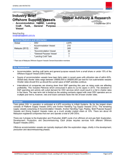 Industry Brief Offshore Support Vessels