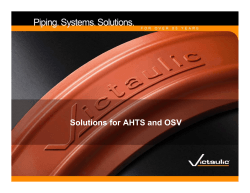 Solutions for AHTS and OSV
