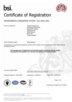 Certificate of Registration - HP