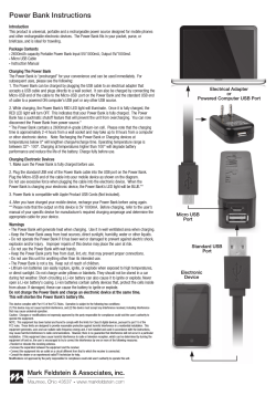 Power Bank Instructions