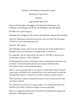 Hirwaun and Penderyn Community Council Meeting 10th April 2014