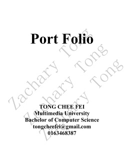 TONG CHEE FEI Multimedia University Bachelor of Computer