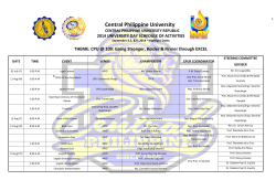 to view the complete 2014 University Day Schedule
