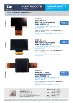 NUOVI PRODOTTI NEW PRODUCTS