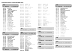 Liste téléphonique ( version du 01/10/2014 ) DIR DIG DTN DVL DVD
