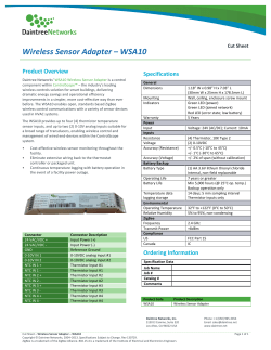 Wireless Sensor Adapter – WSA10