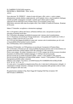 INCONTRO A FRONTONE – (Prov. di PU)