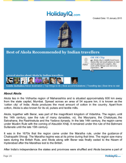Download Akola Travel guide in PDF format