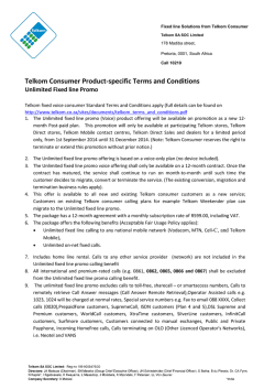 View Unlimited Fixed line Promo Terms and Conditions