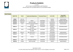 Products bulletin 1/2014