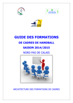 GUIDE DES FORMATIONS - Ligue Nord Pas-de