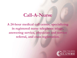 Call-A-Nurse - HMR Publications