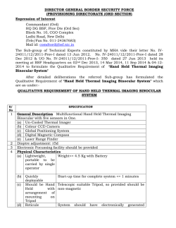 Draft QRs of Hand Held Thermal Imaging Binocular System