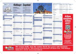 GT-Tafelkalender 2015 - Anzeigen - Goettinger
