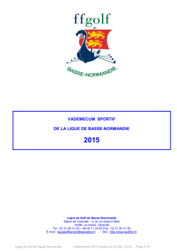 CERTIFICAT MEDICAL - Ligue de golf de Basse Normandie