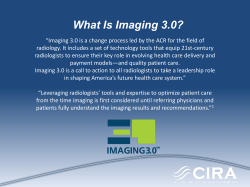 CIRA Presentation: What is Imaging 3.0?