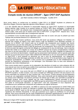 Compte rendu de réunion DRAAF – Sgen EAP Aquitaine - sgen