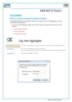 Annex 6 ODK ACF-E How to upload a form into aggregate server