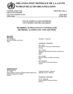 EB135/DIV/1 Rev.1 - World Health Organization