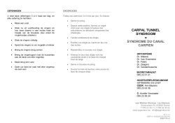 CARPAL TUNNEL SYNDROOM ≈ SYNDROME DU