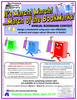 La Crosse County Library Bookmark Contest Template