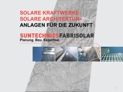 Suntechnics Fabrisolar AG