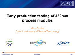 Early Production Testing: 450 Process Modules