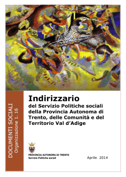INDIRIZZARIO 2014 - Trentinosociale.it