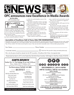 OPC announces new Excellence in Media Awards