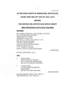 in the high court of karnataka, bangalore dated this the 28th day of